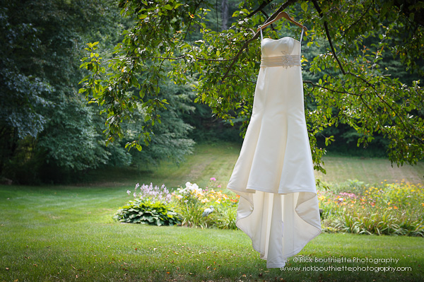 wedding dress in tree