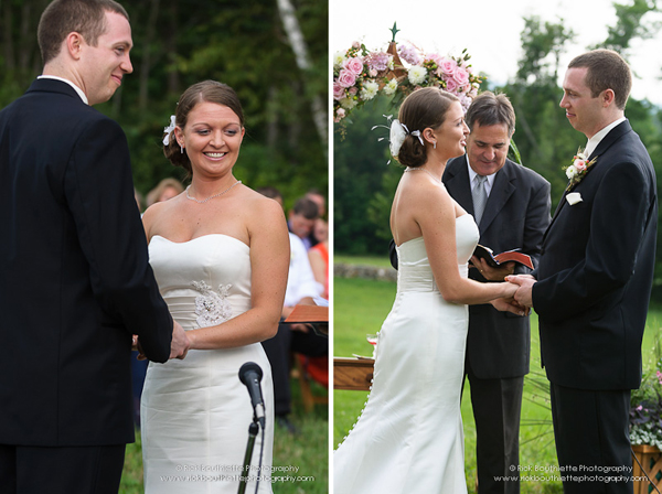 Bride & groom exchange wedding vows