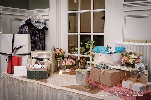 Gift table at wedding reception, Fratello's, Manchester, NH