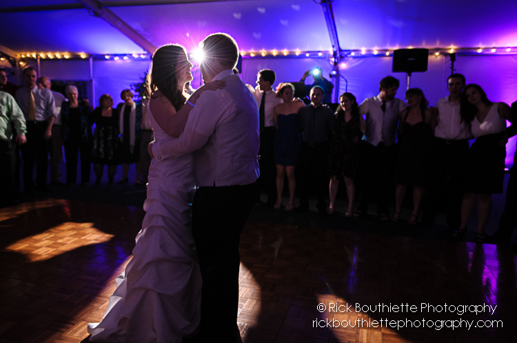 bride & groom dancing