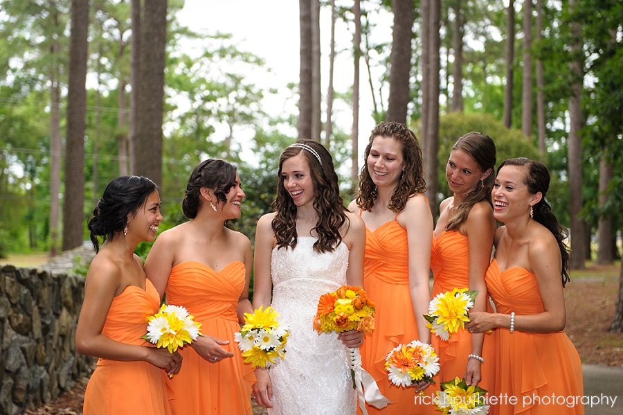 Bride and bridesmaids