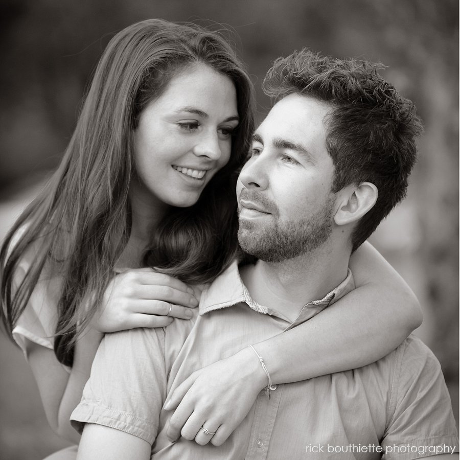 couple during engagement photos in pretty park, Manchester, NH