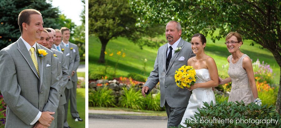 outdoor wedding ceremony at candia woods