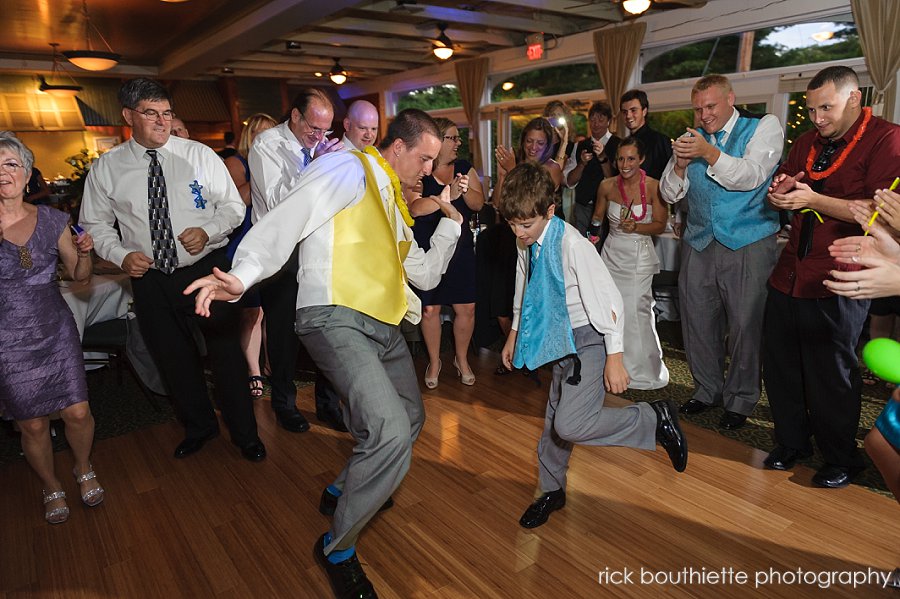 groom dancing at candia woods wedding