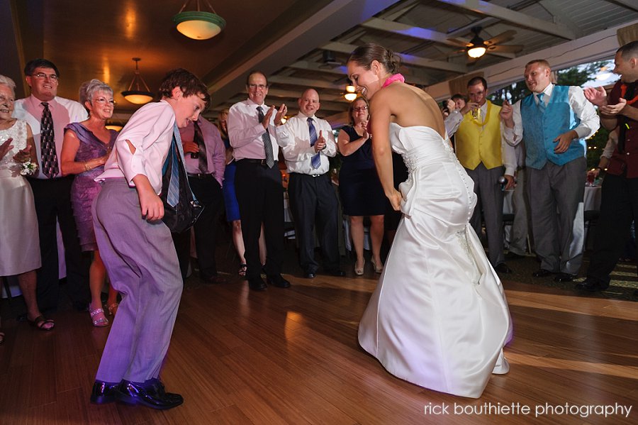 bride dancing at candia woods wedding