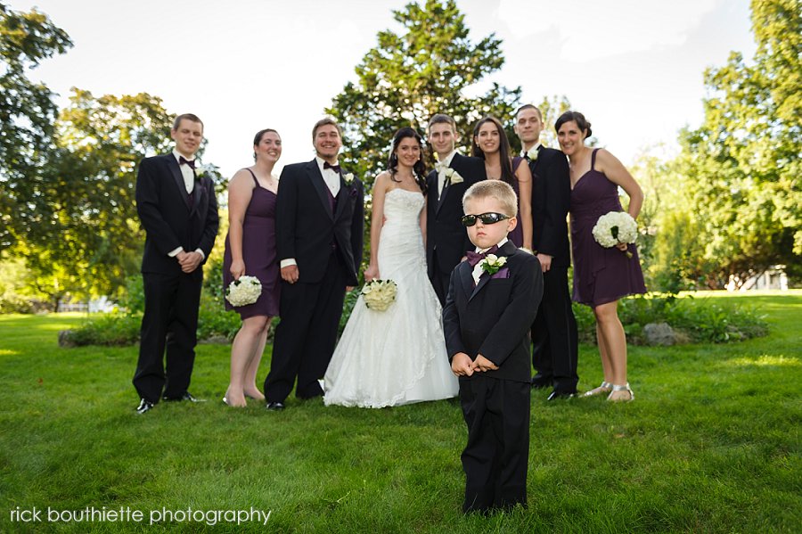 wedding party in pretty park, Manchester, NH