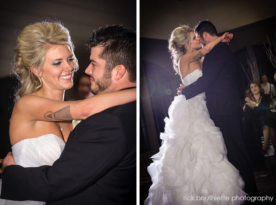 Bride & groom dance in the Great Room, LaBelle Winery wedding