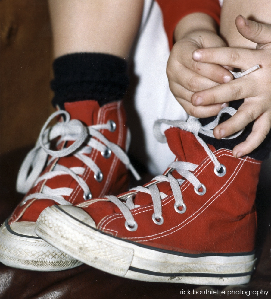 red converse sneakers on little boy