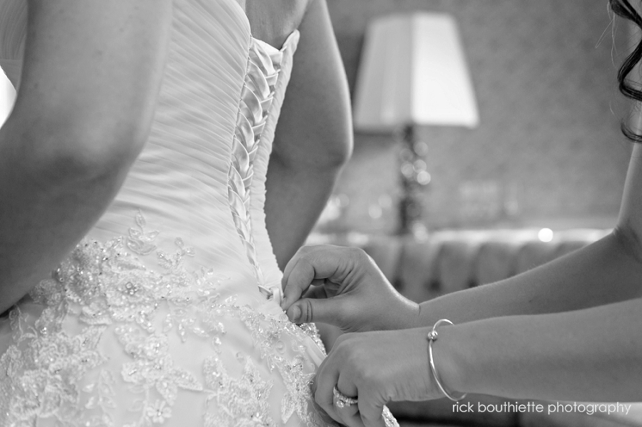 lacing up wedding dress