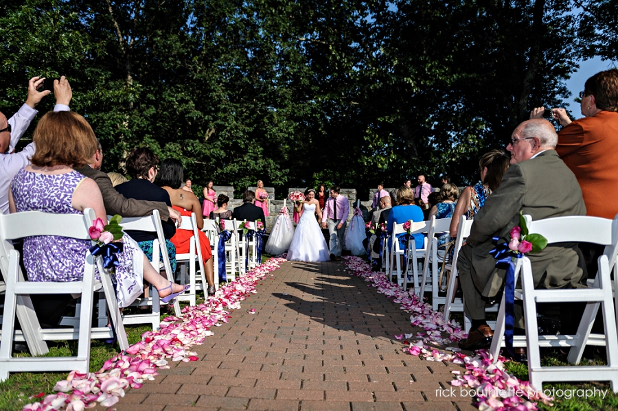 wedding ceremony at searles castle