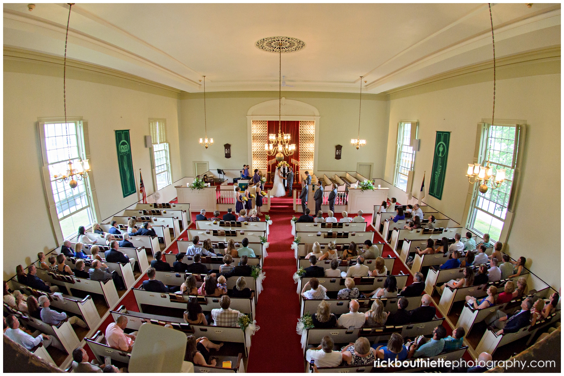 view of first congregational church from balcony