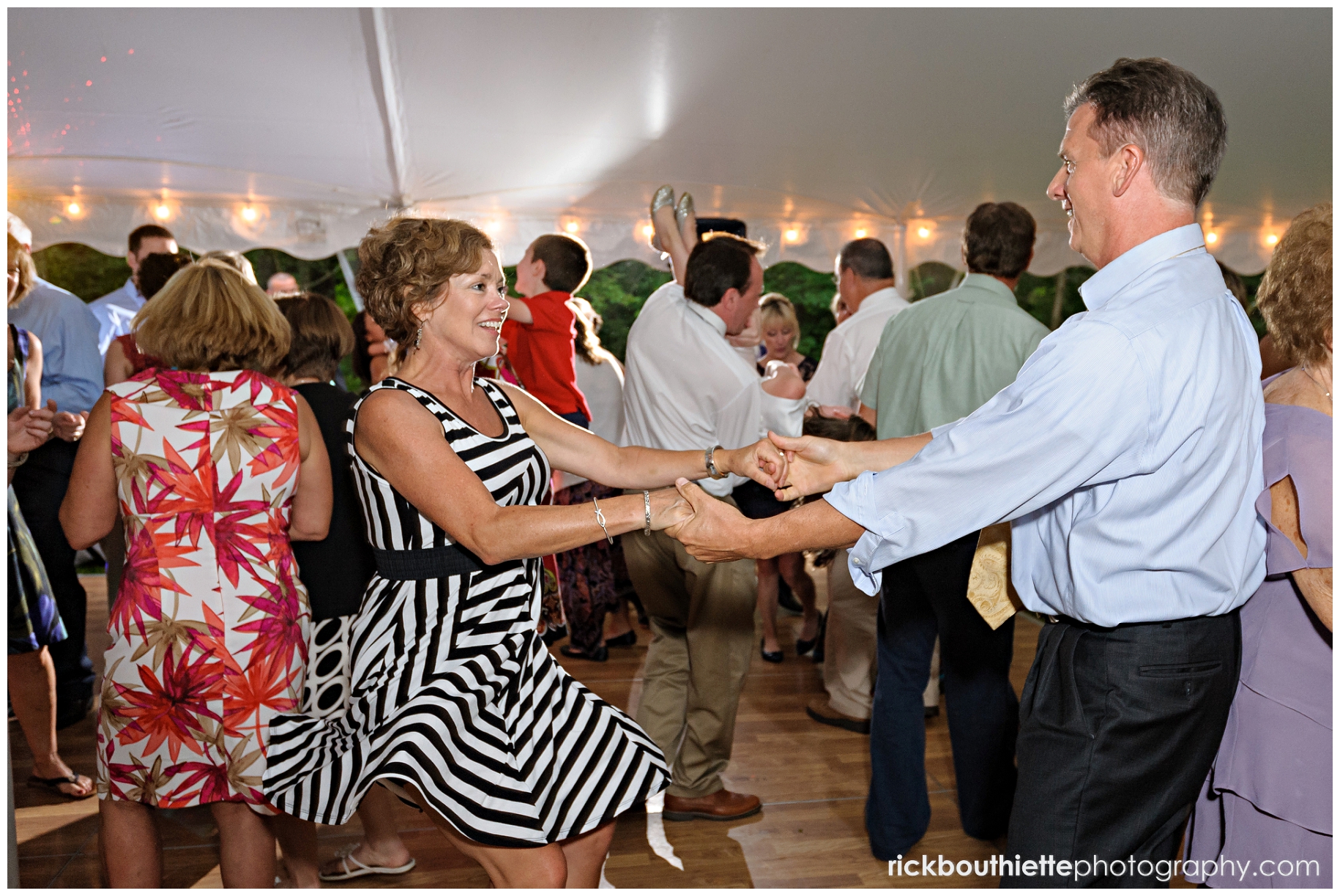 guests dancing at wedding reception