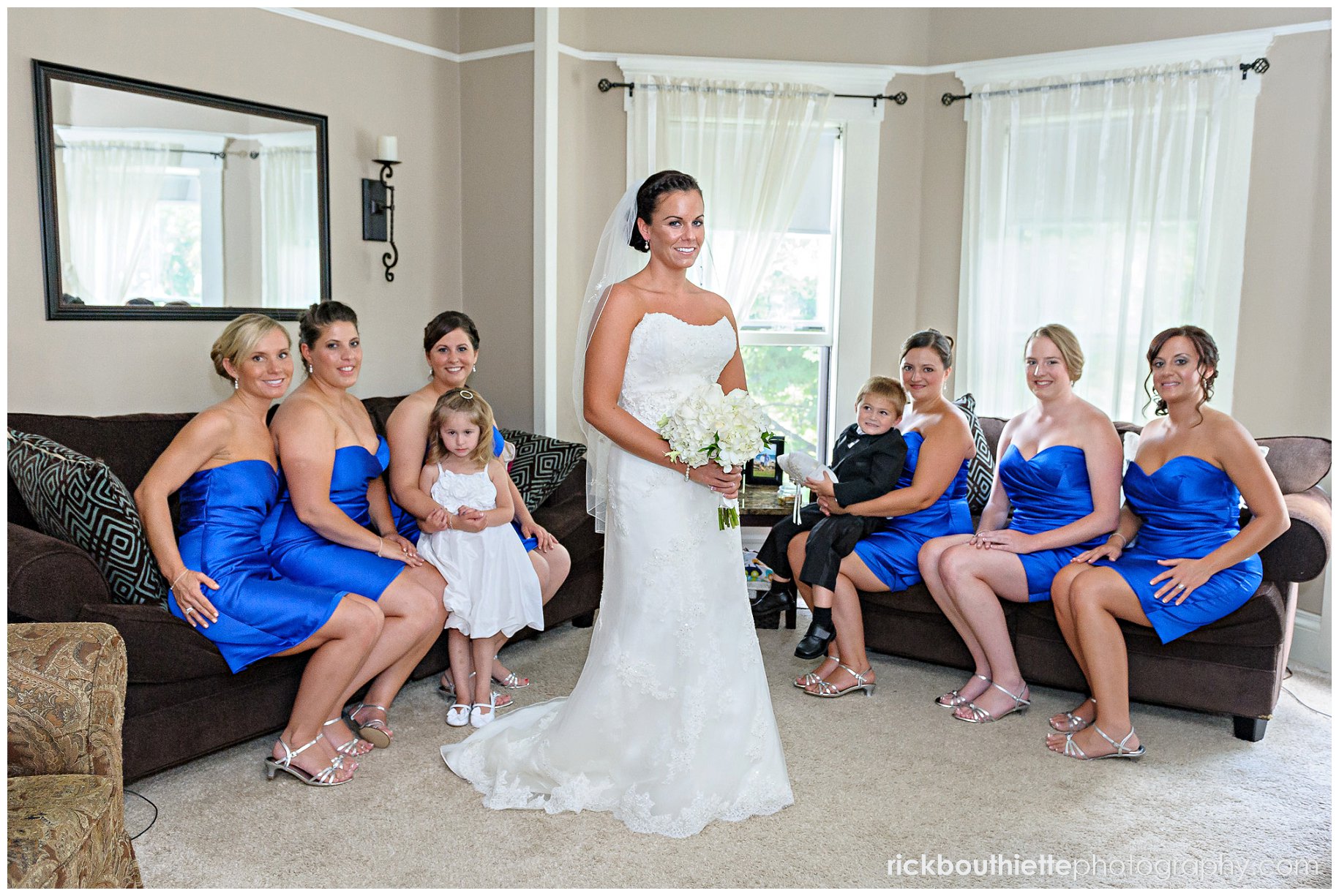 bride and her attendants