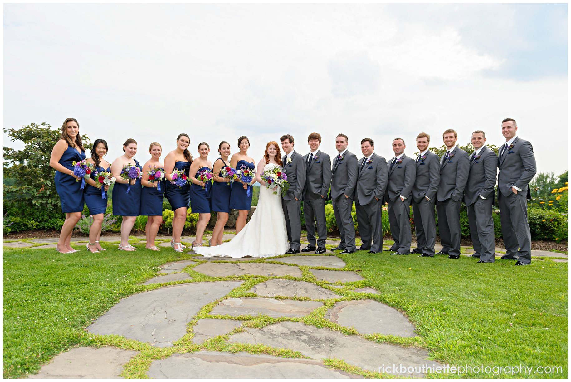 wedding party on the overlook at the Mountain View Grand Resort