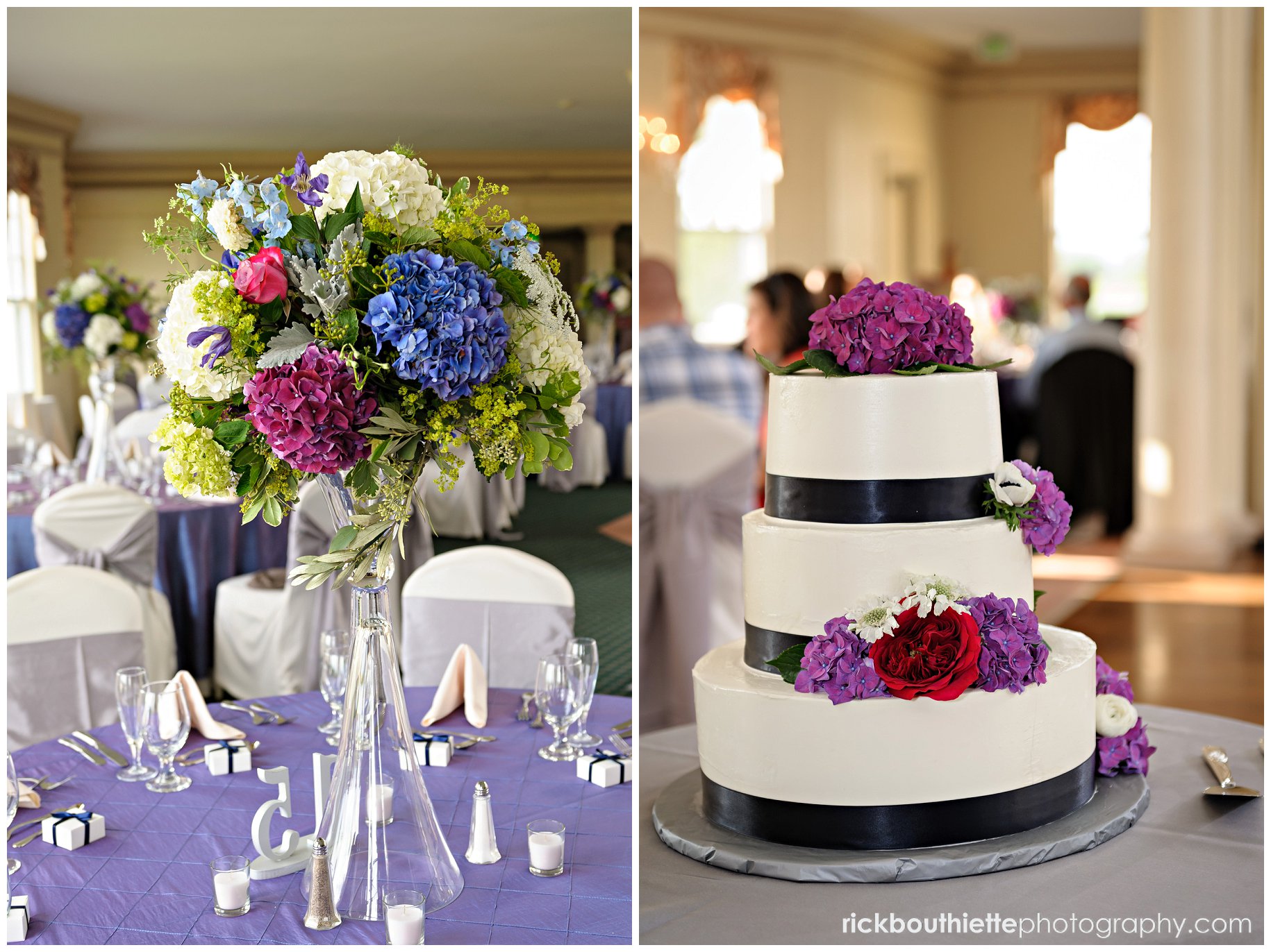 cake and flower details at Mountain View Grand wedding
