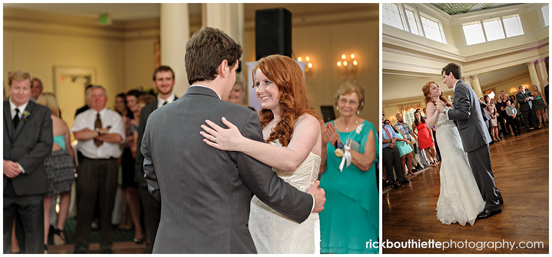 bride and groom first dance at Mountain View Grand wedding