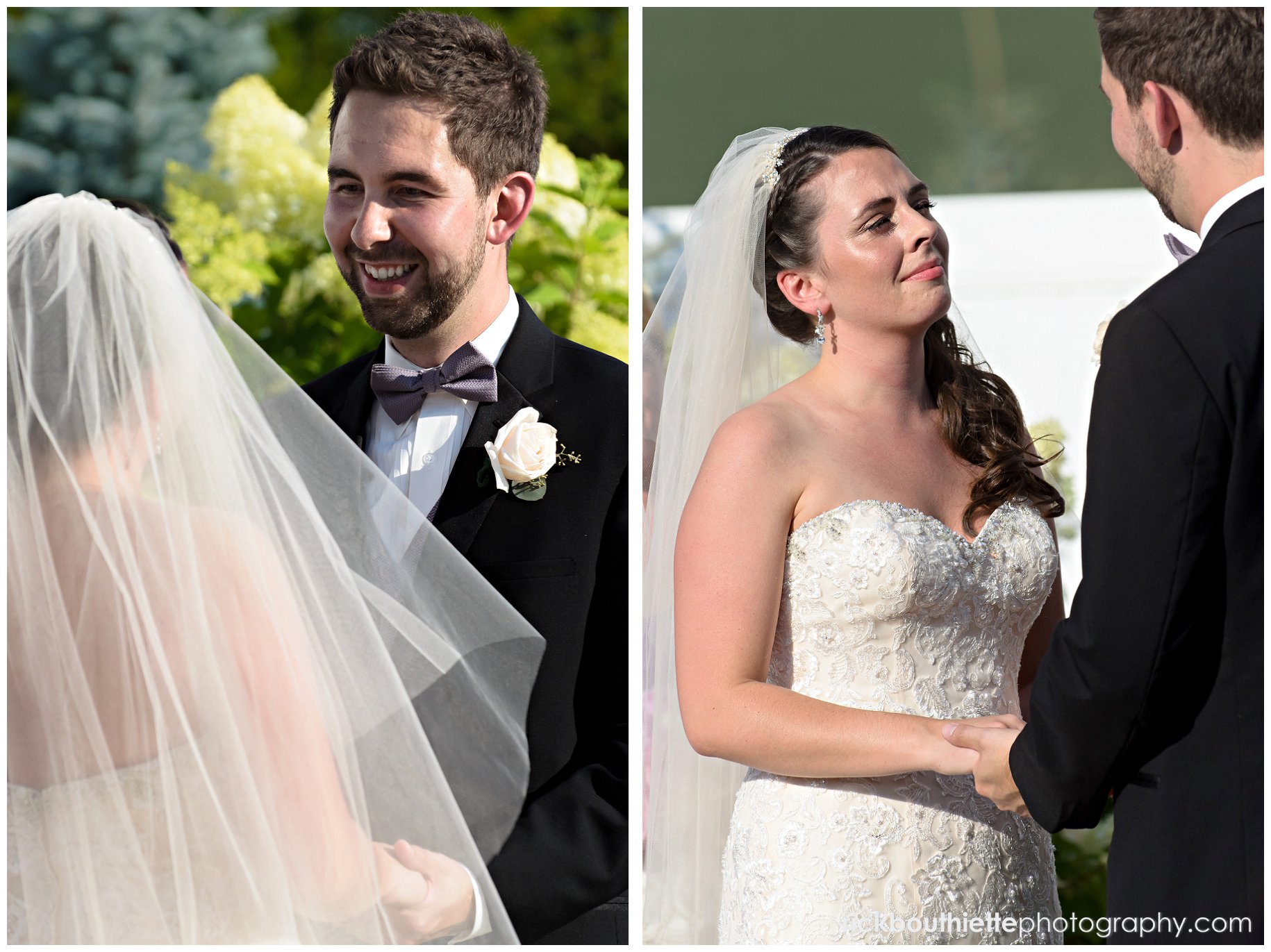 bride and groom at wedding ceremony