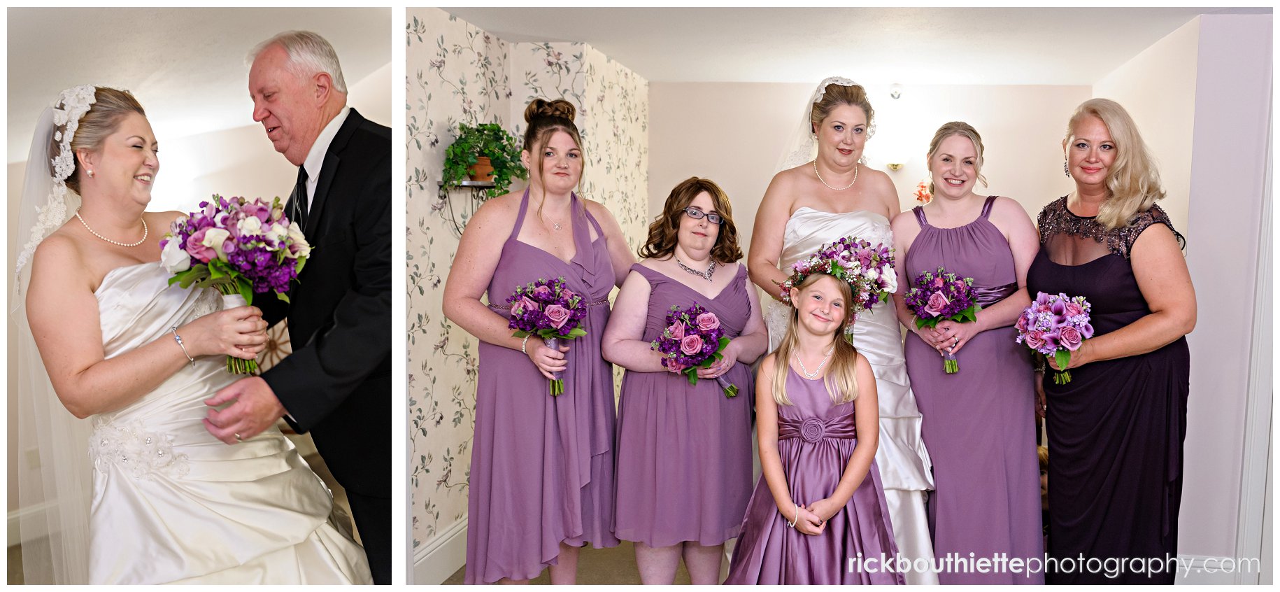 bride and her bridesmaids at the Atkinson Country Club