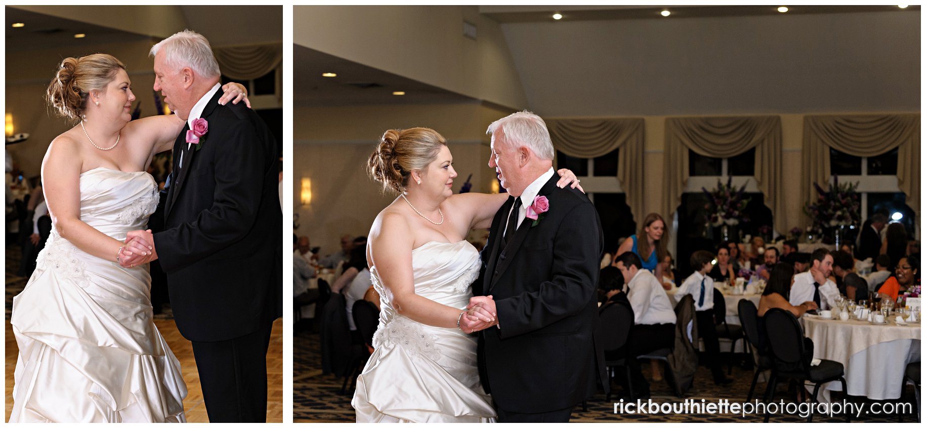 Father & daughter dance bride & groom first dance at Atkinson Country Club