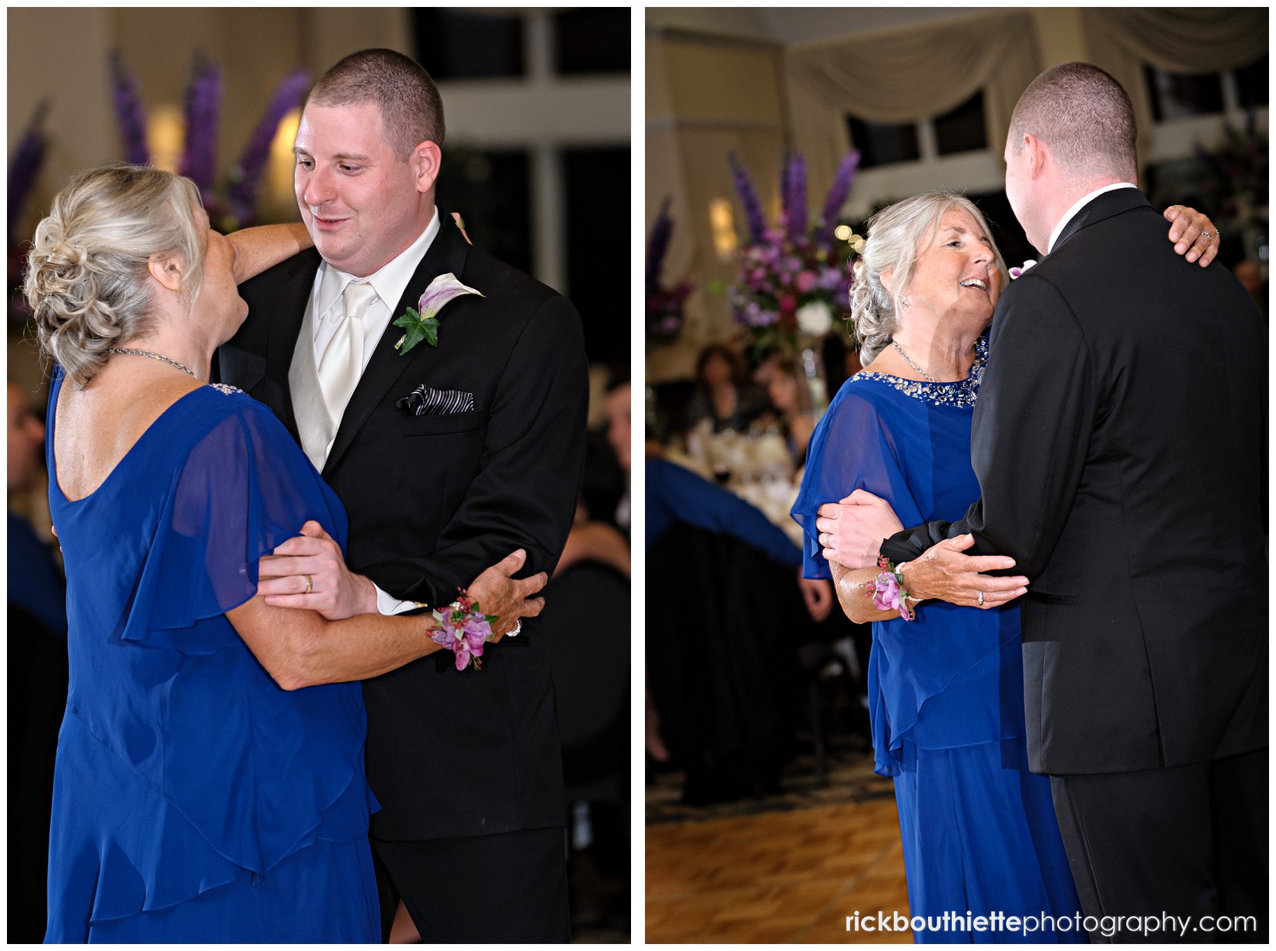 Mother & son dance at bride & groom first dance at Atkinson Country Club