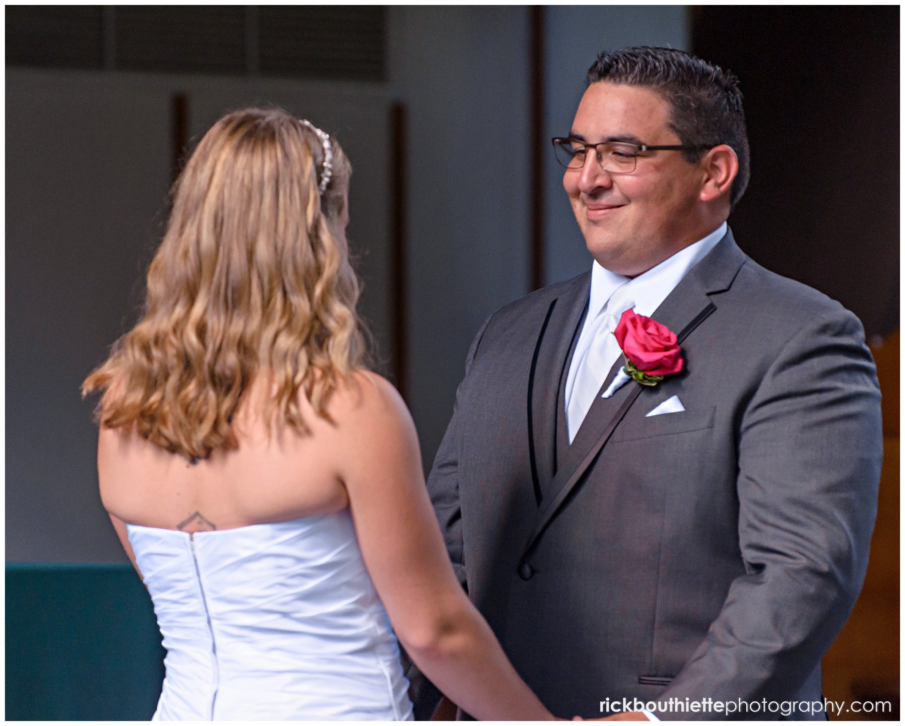 bride & groom exchange vows