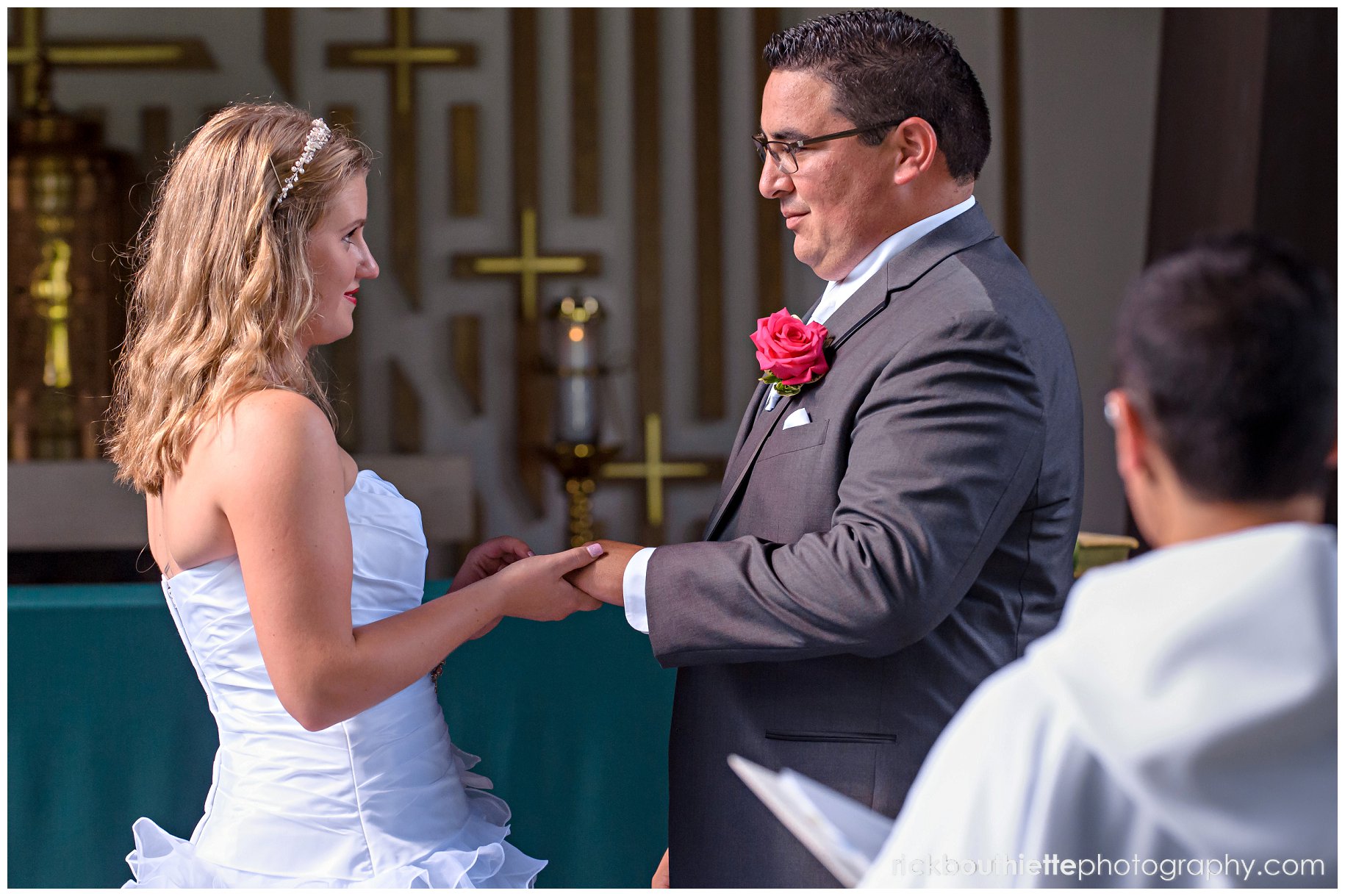 bride & groom exchange rings