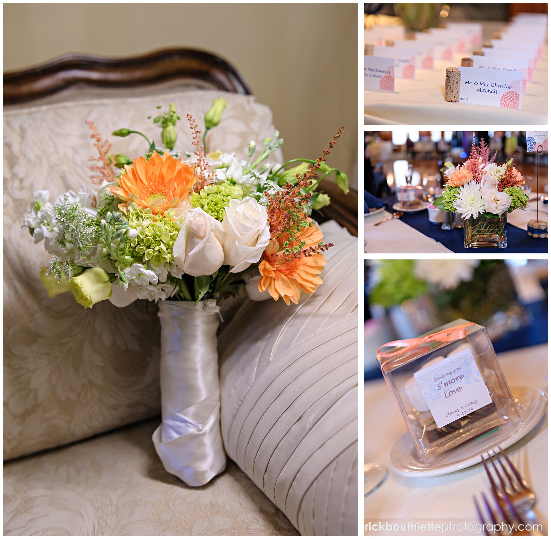 wedding details at Tewksbury Country Club