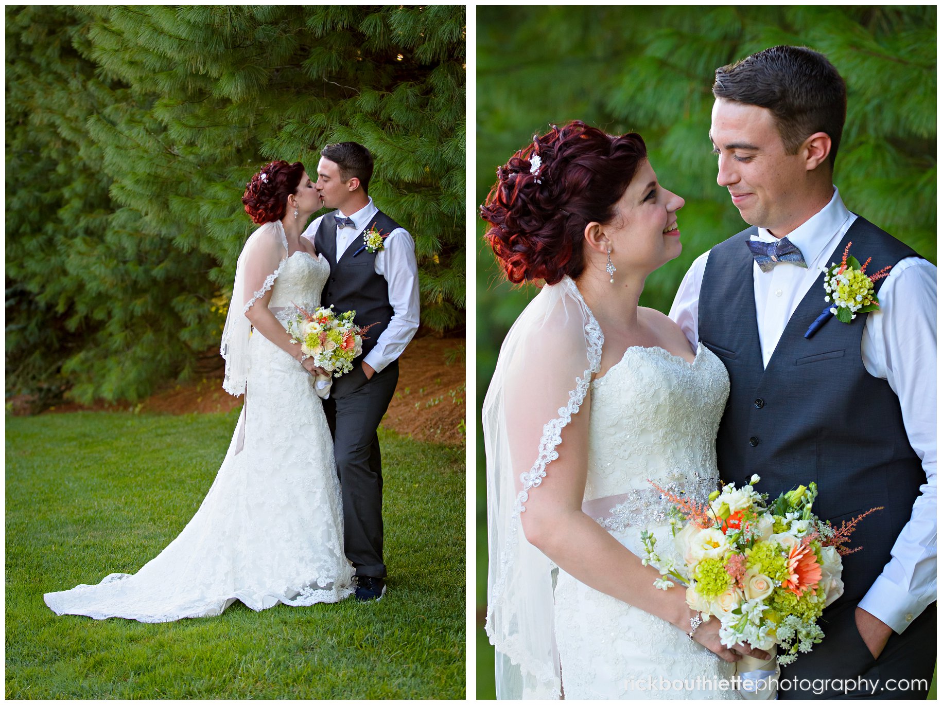 portraits of the bride & groom at Tewksbury Country Club wedding