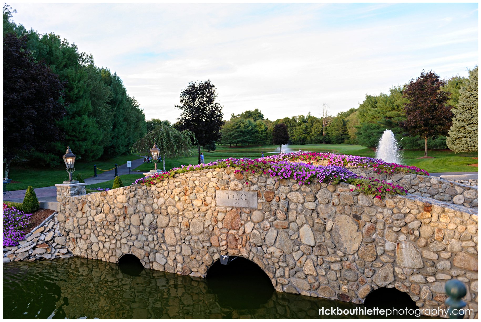 bridge and golf course setting at Tewksbury Country Club wedding