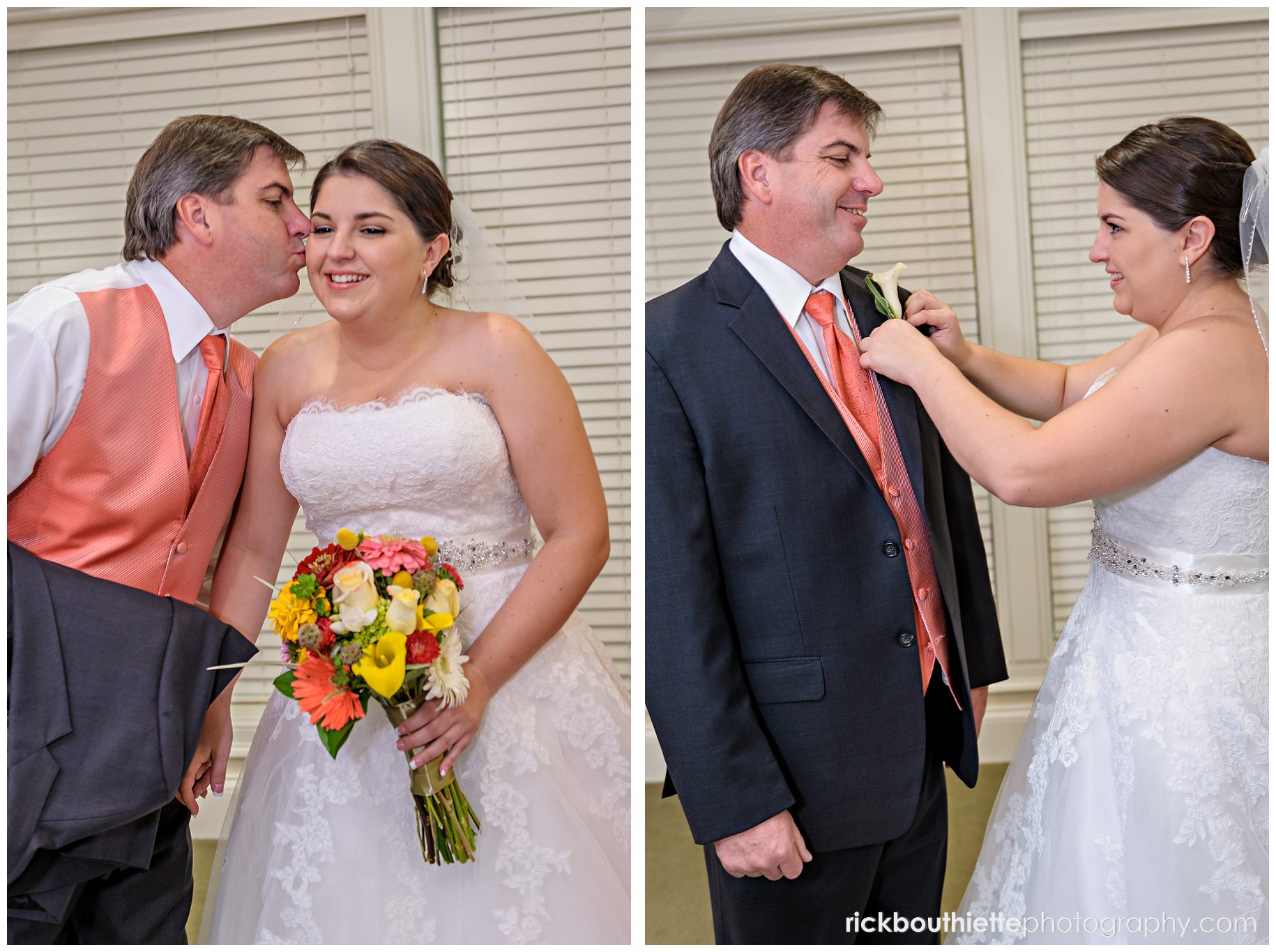 father sees his daughter for first time before wedding