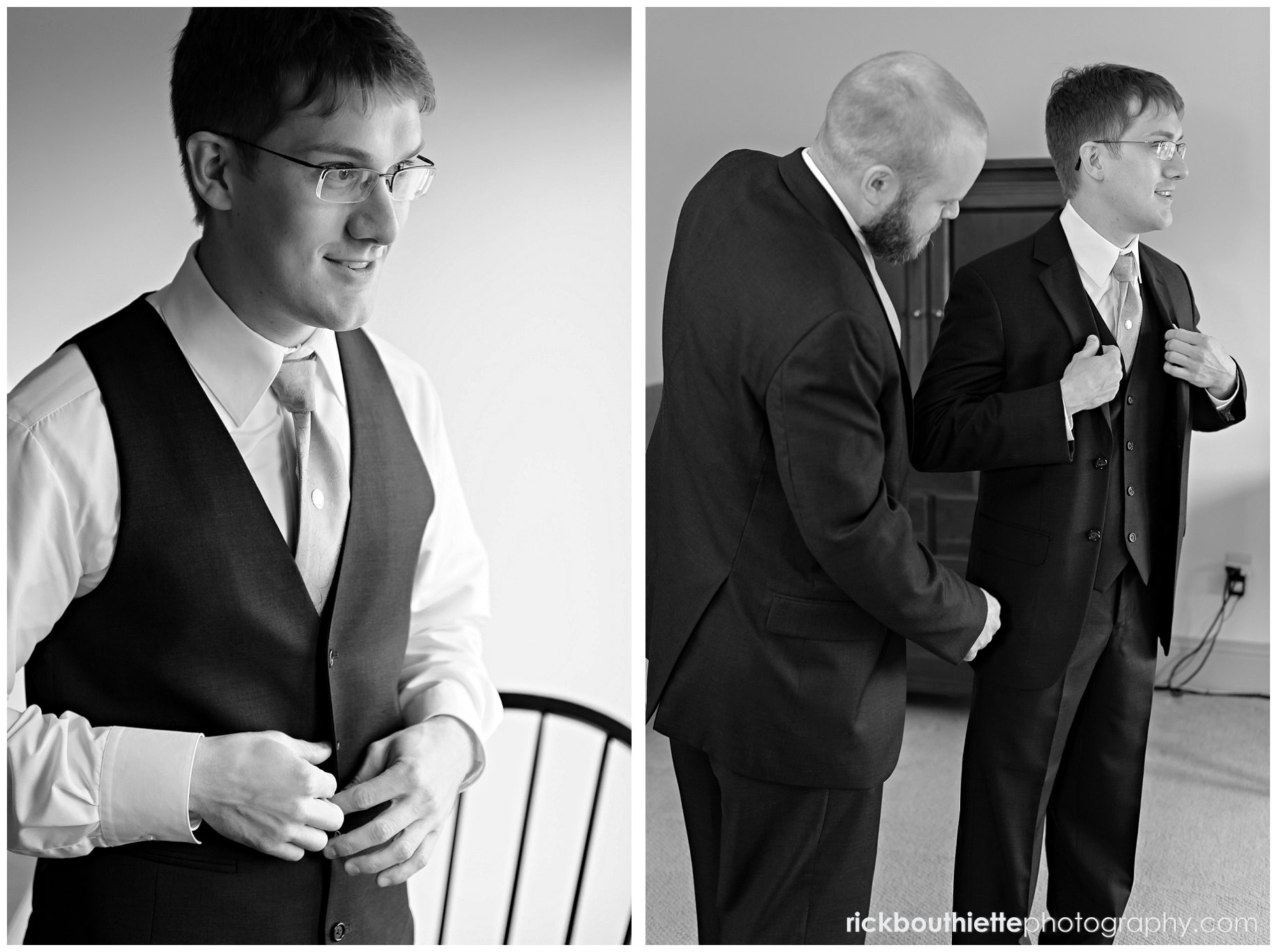 groom getting ready for wedding