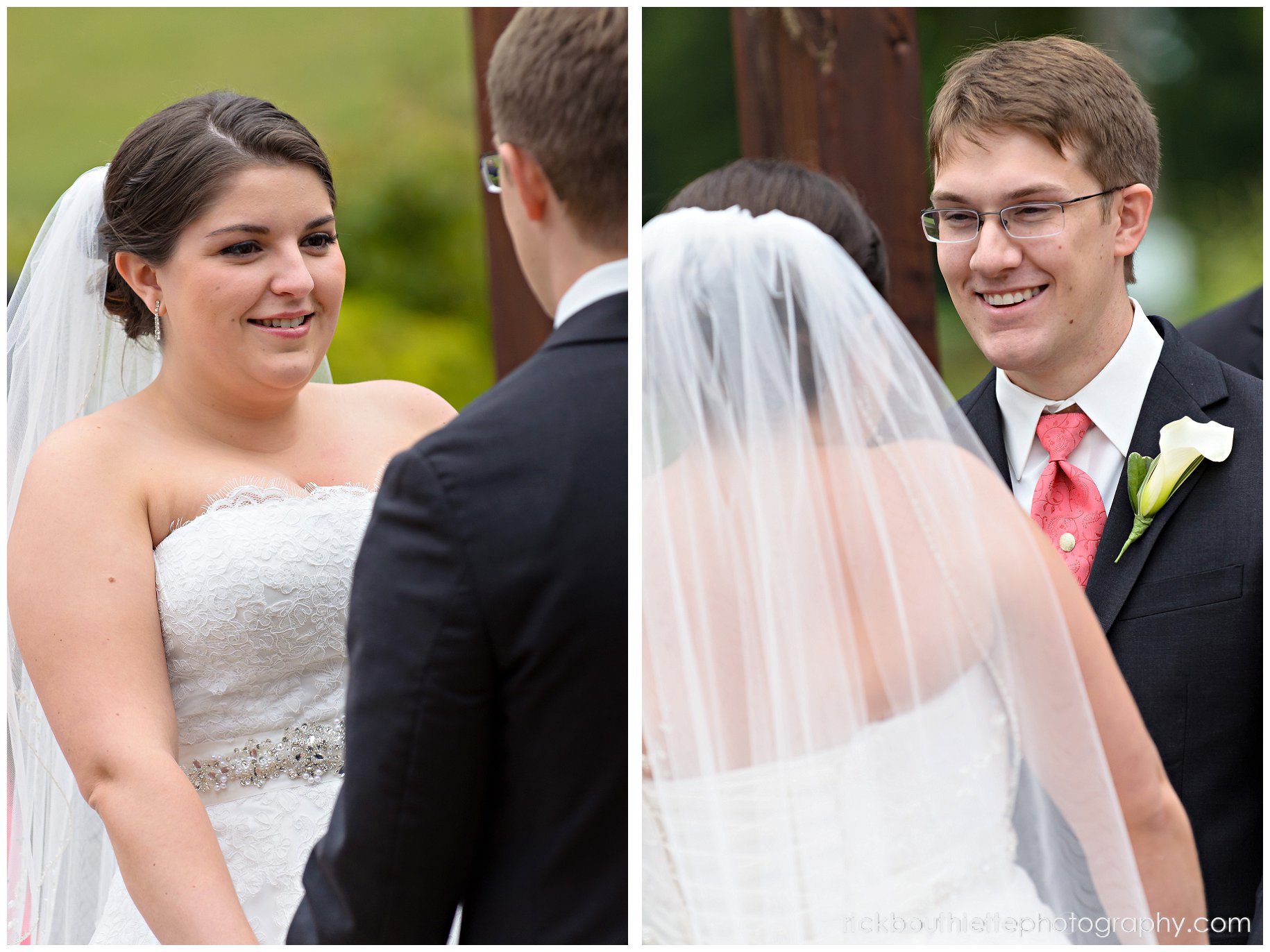 bride & groom exchange vows at wedding ceremony