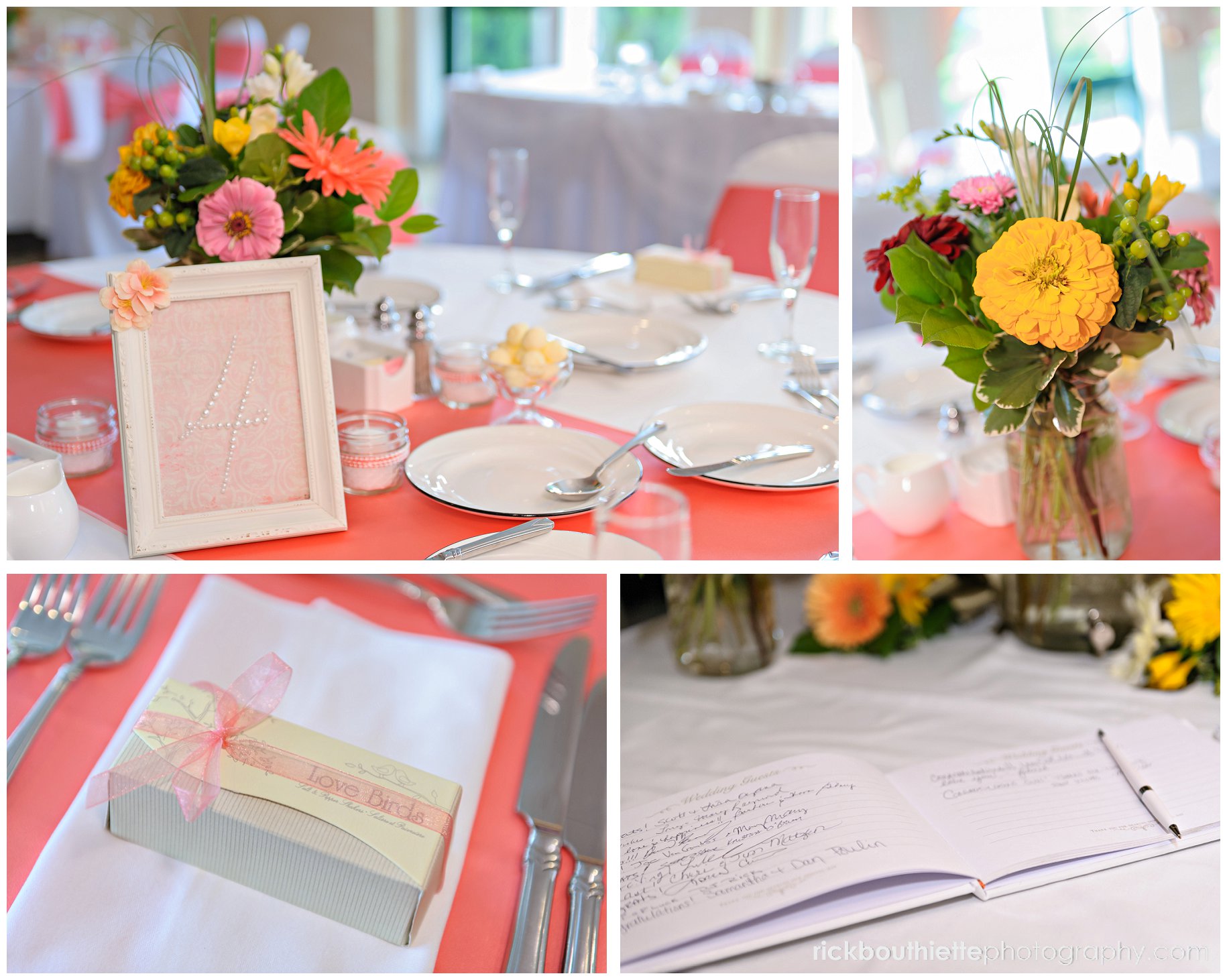 wedding details at atkinson country club