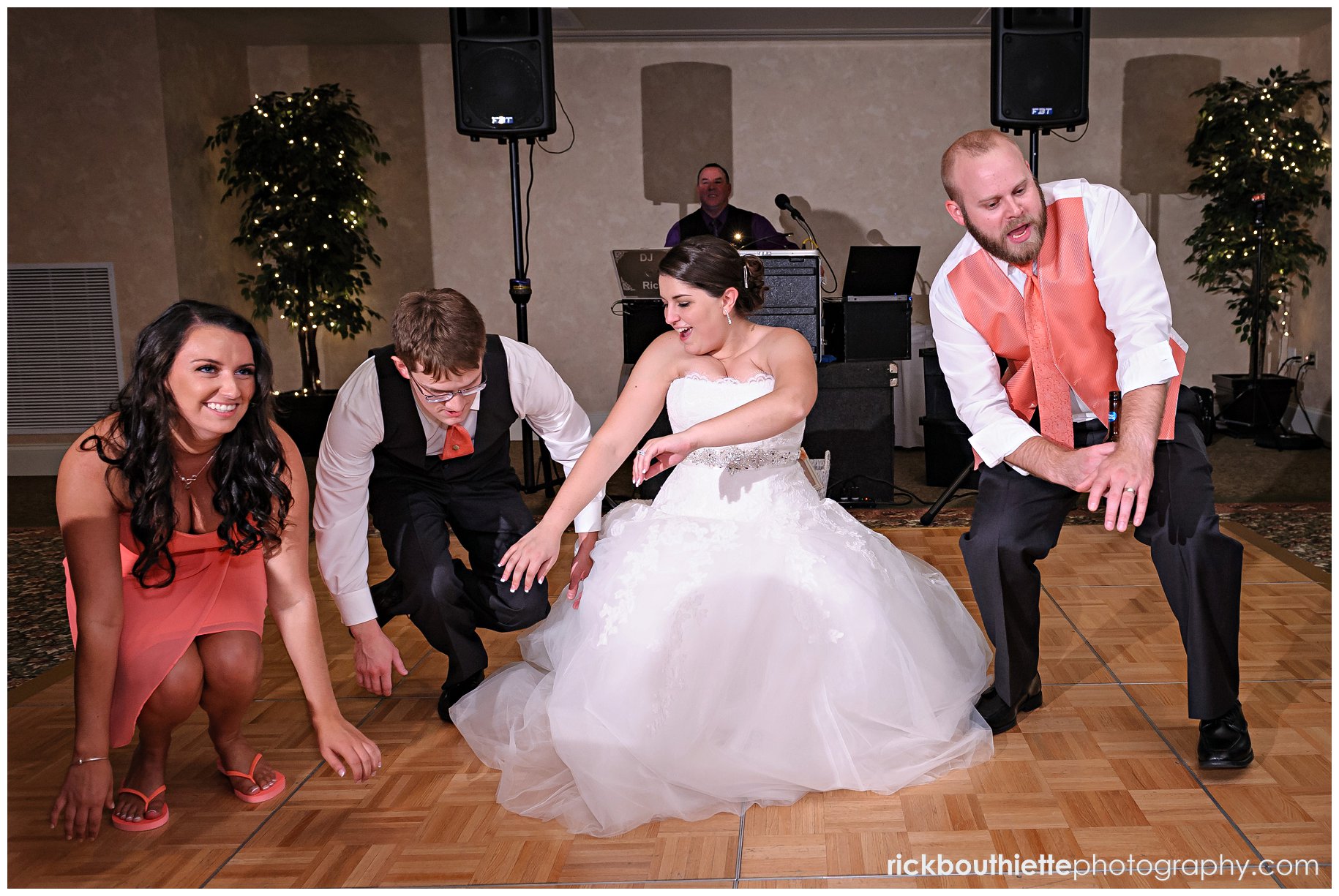 bride & groom dancing at wedding