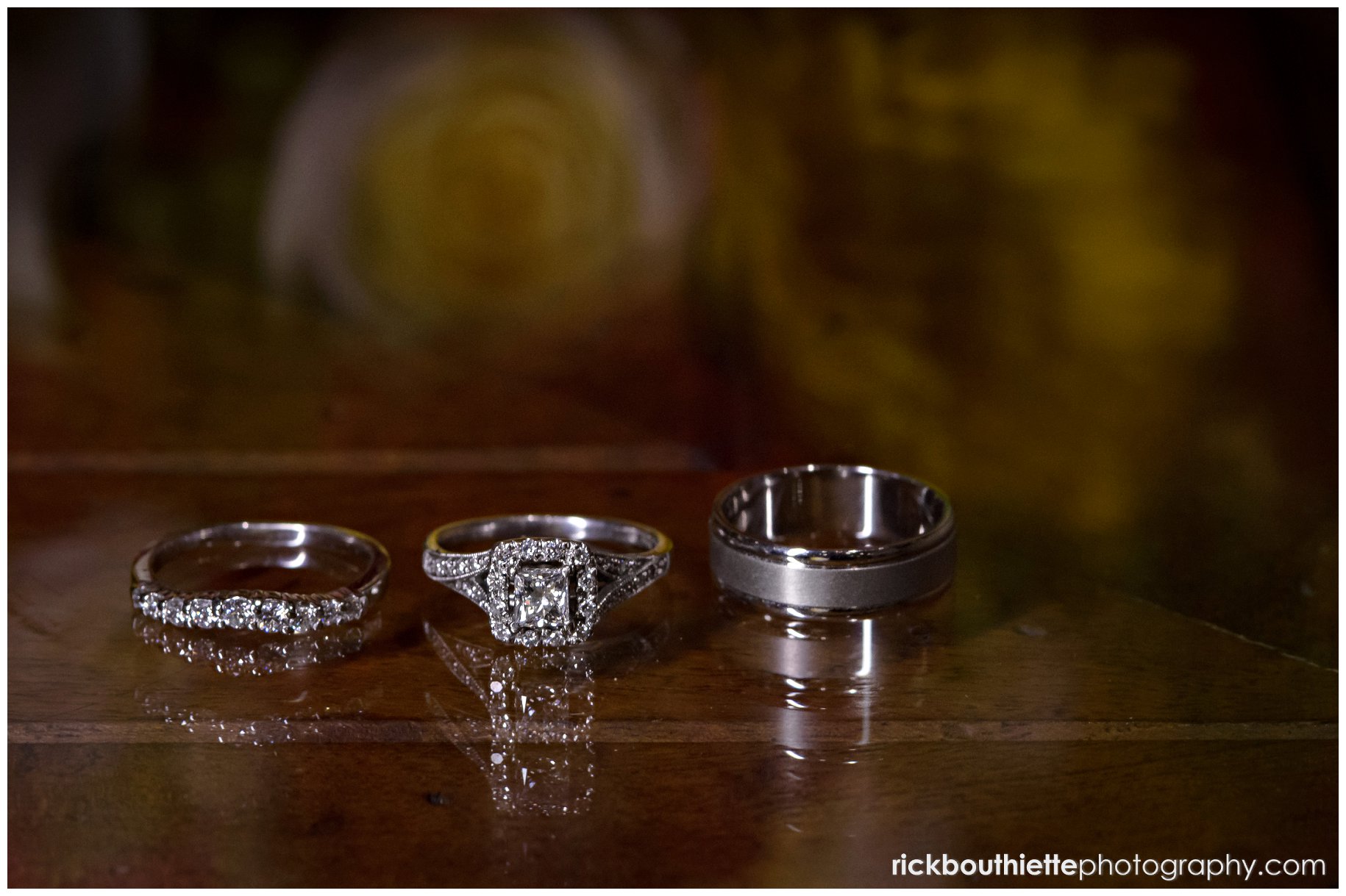 closeup of wedding rings