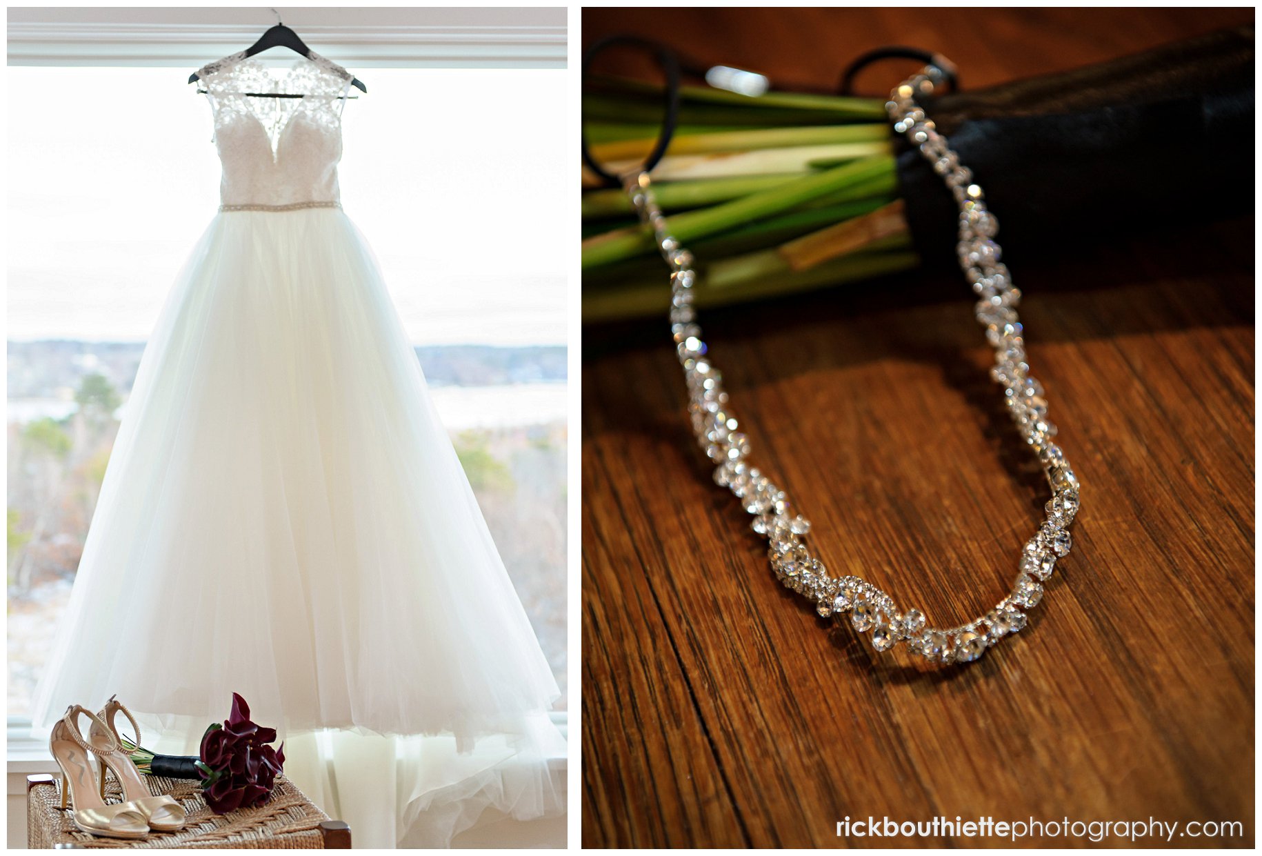 wedding dress and jewelry details a Cruiseport Gloucester wedding