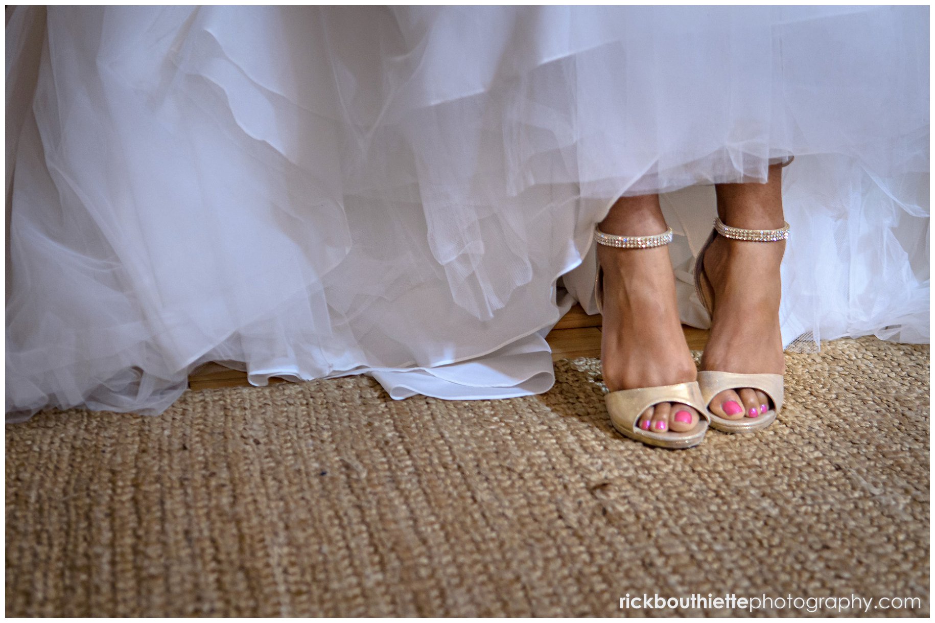 detail of bride's shoes