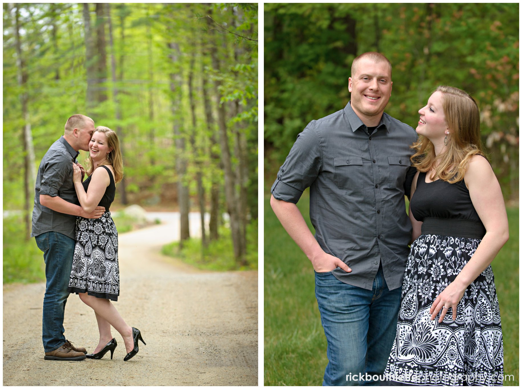 couple having fun during NH engagement session