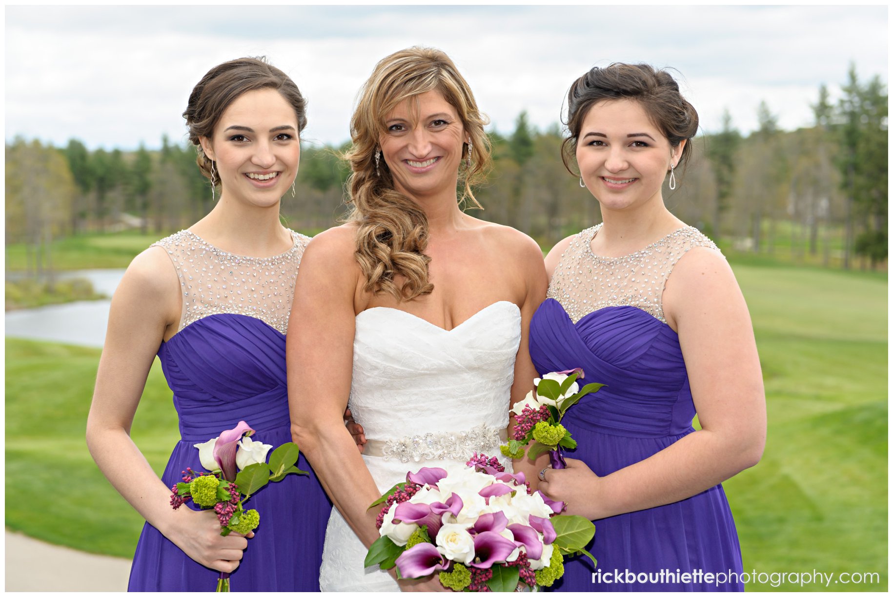 bride and her bridesmaids at Grandview Ballroom at the Oaks wedding