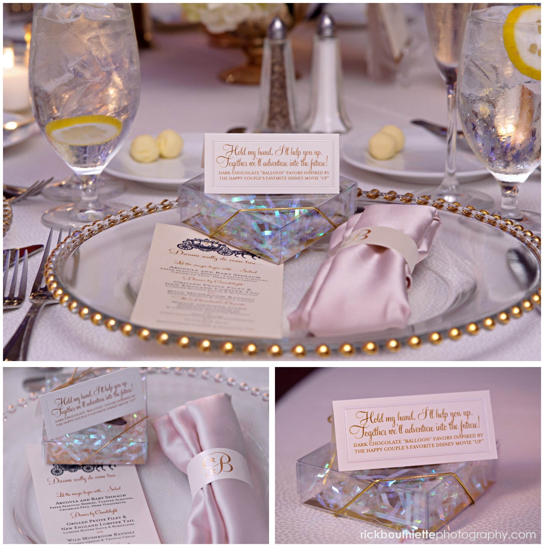 table details at a Wentworth By The Sea wedding