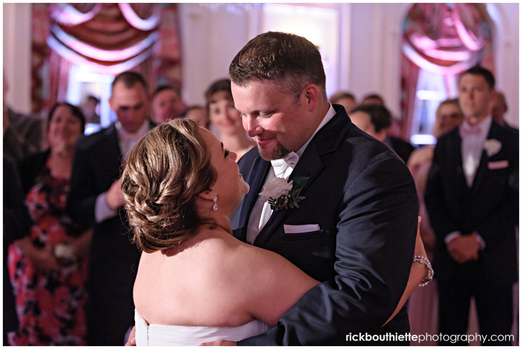bride and groom have their first dance at Wentworth By The Sea wedding