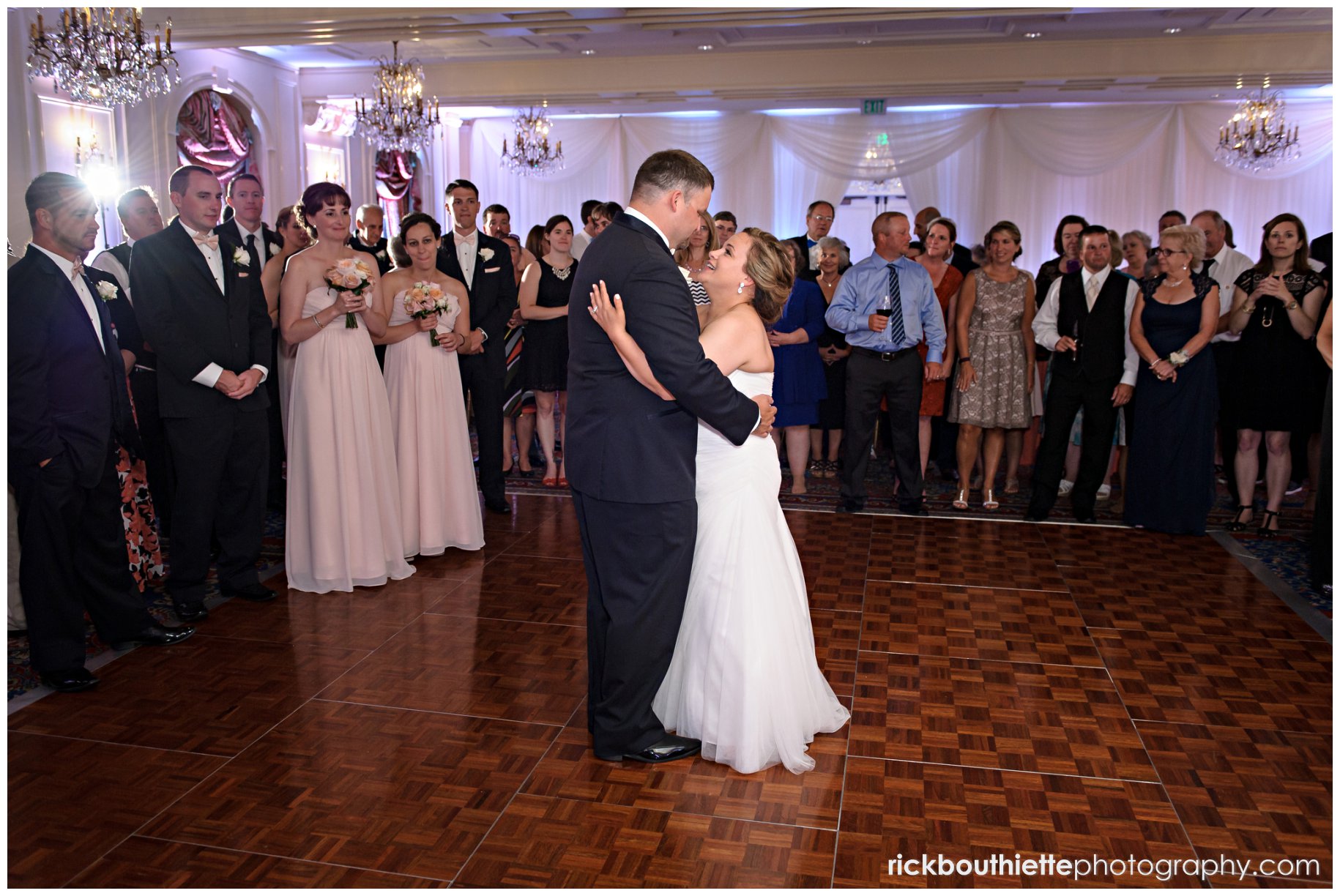 bride and groom's forst dance at Wentworth By The Sea wedding