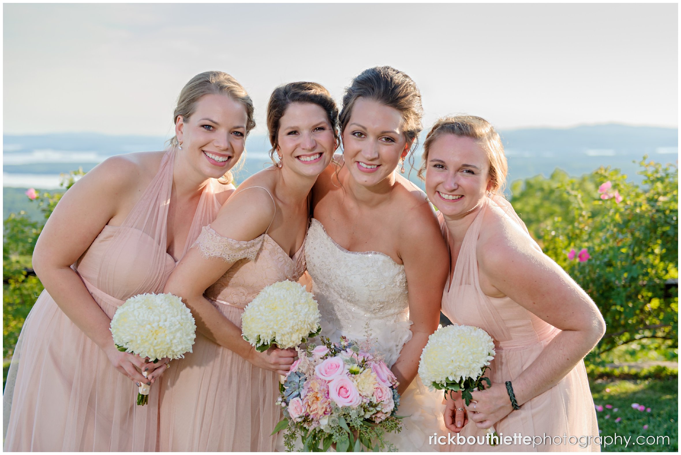 bride and bridesmads Castle In The Clouds wedding