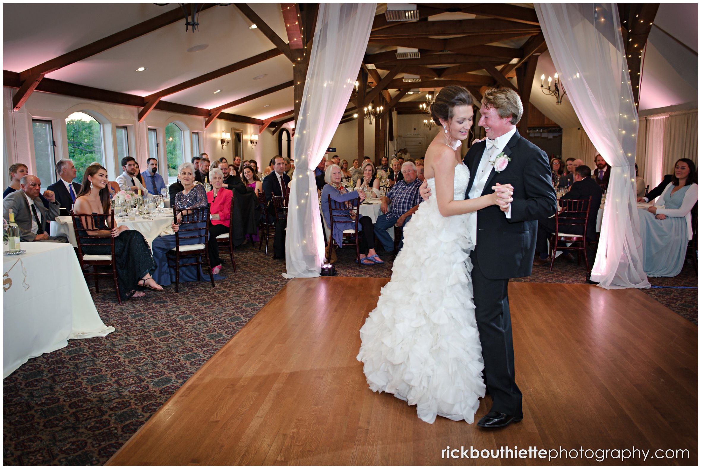 first dance at Castle In The Clouds wedding reception