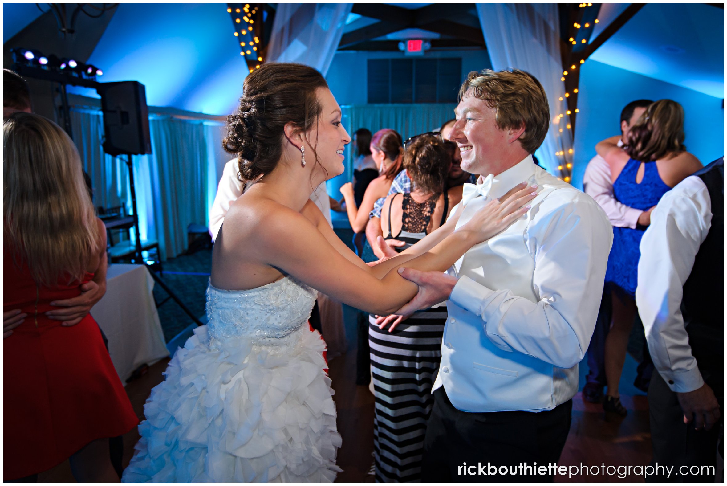 bride and groom dancing at their Castle In The Clouds wedding