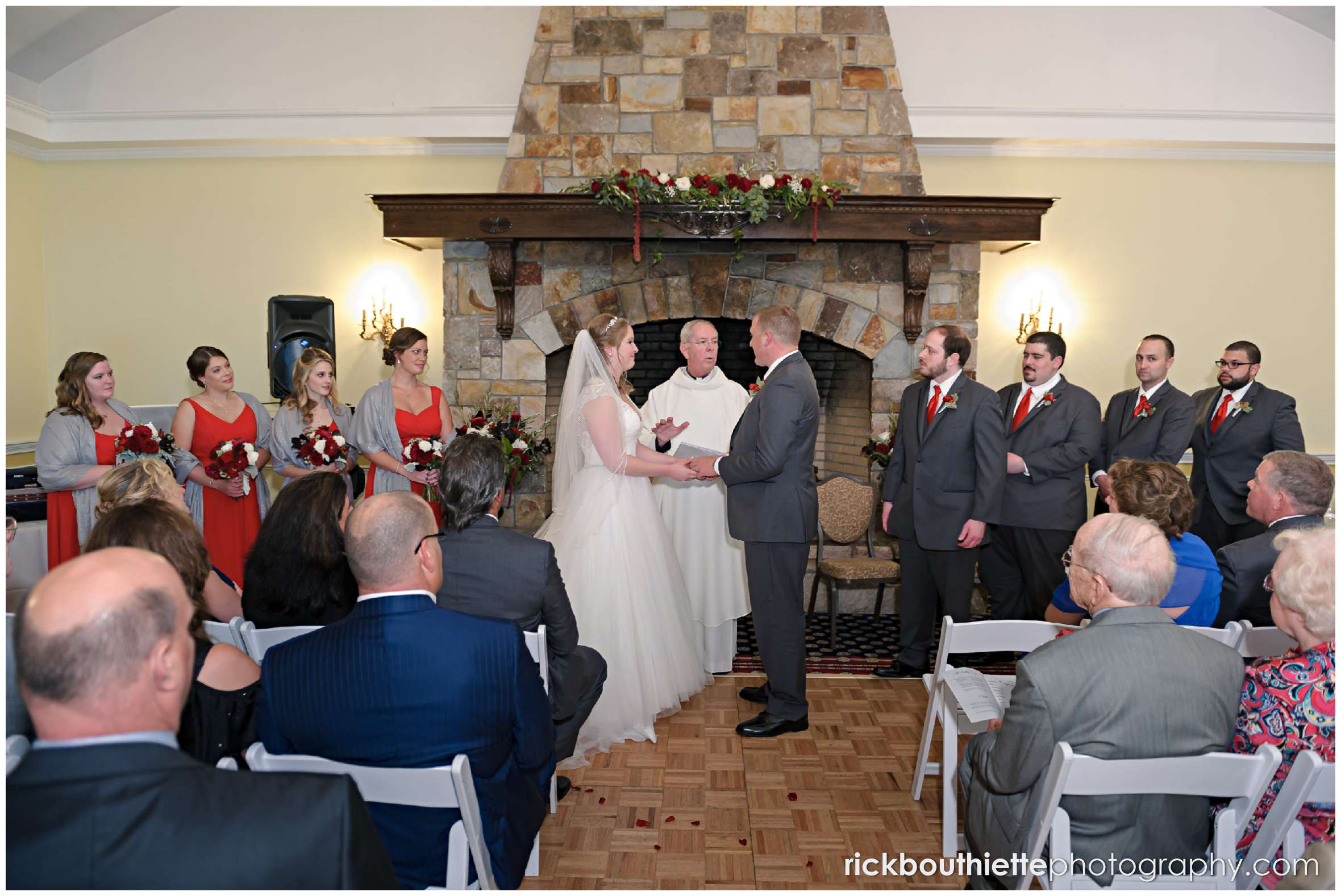 wedding ceremony in the Presidential Promenade at the mountain view grand resort