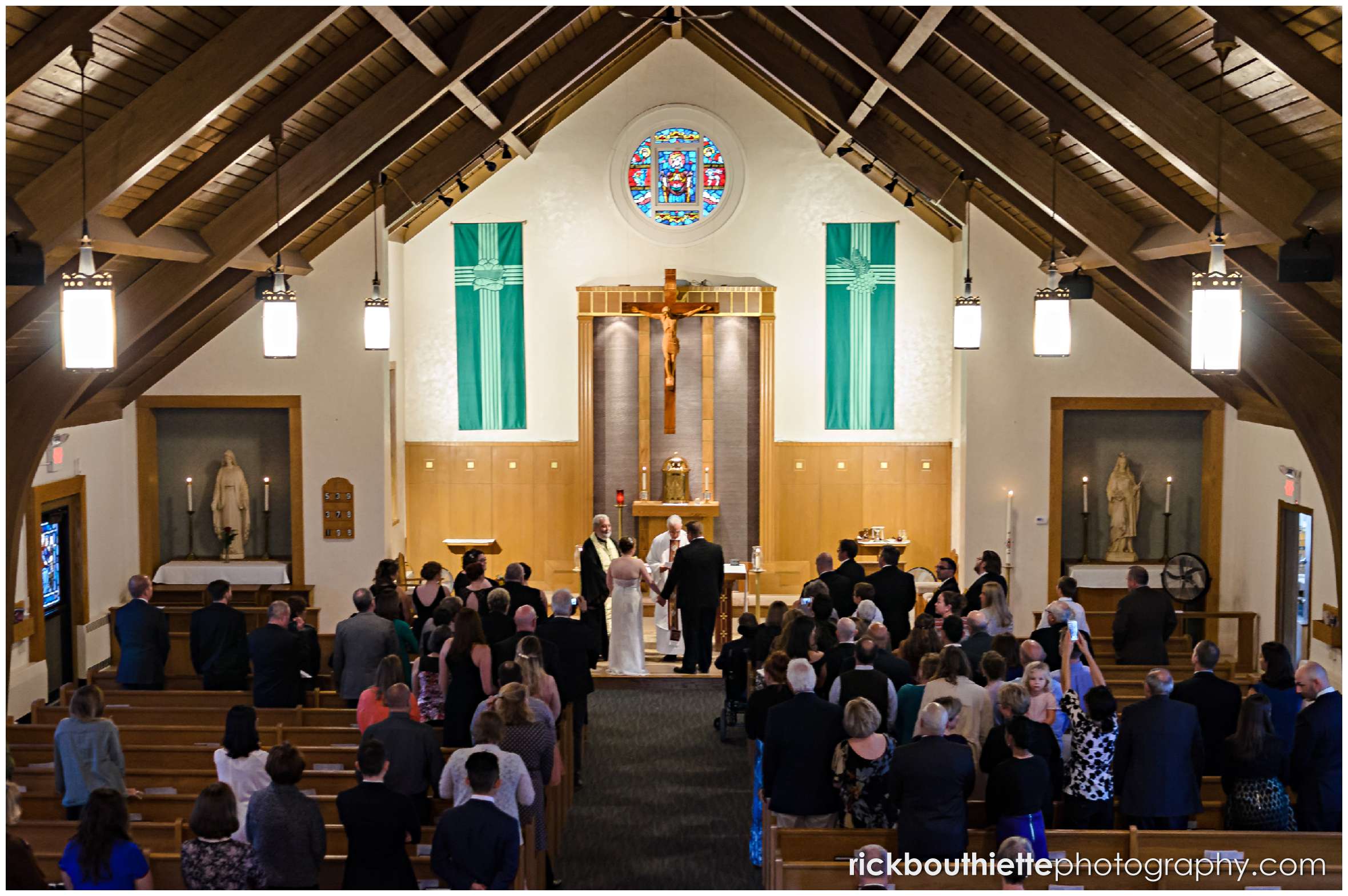 New Hampshire seacoast wedding ceremony at Saint Elizabeth of Hungary Mission Church