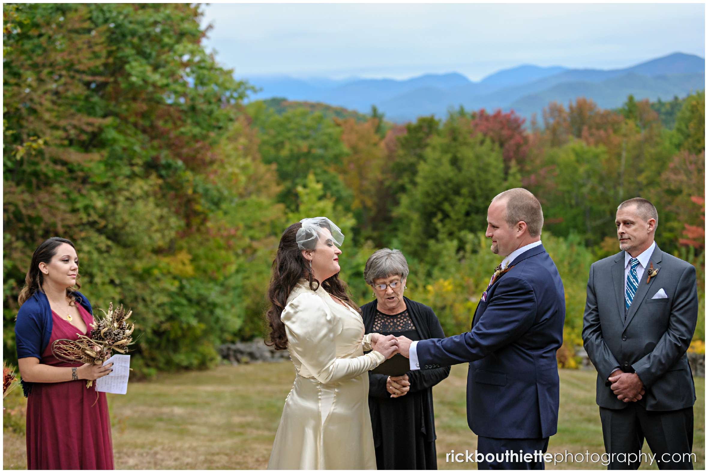 wedding ceremony at the Snowvillage Inn