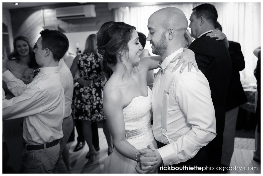 bride and groom last dance at Candia Woods wedding reception