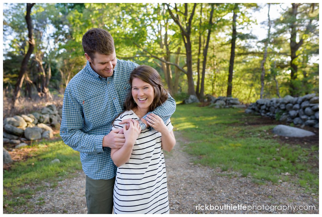 this seacoast engagement session at Ordiorne Point was full of fun moments